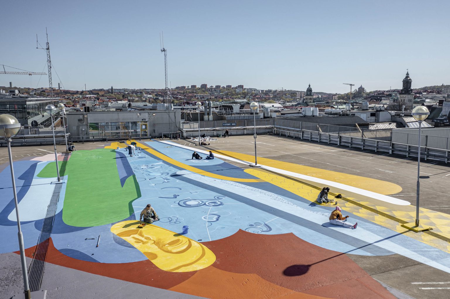 Mural Painting on Nordstan Parking Roof